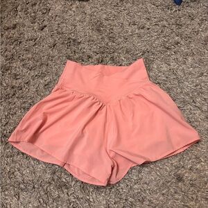aerie flowy pink shorts